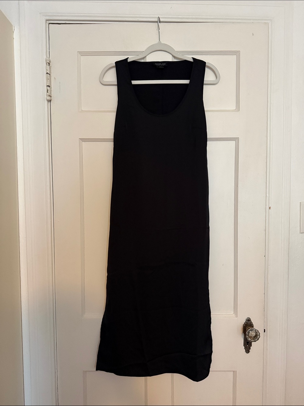 NWOT Rachel Zoe Black Sleeveless Satin Dress